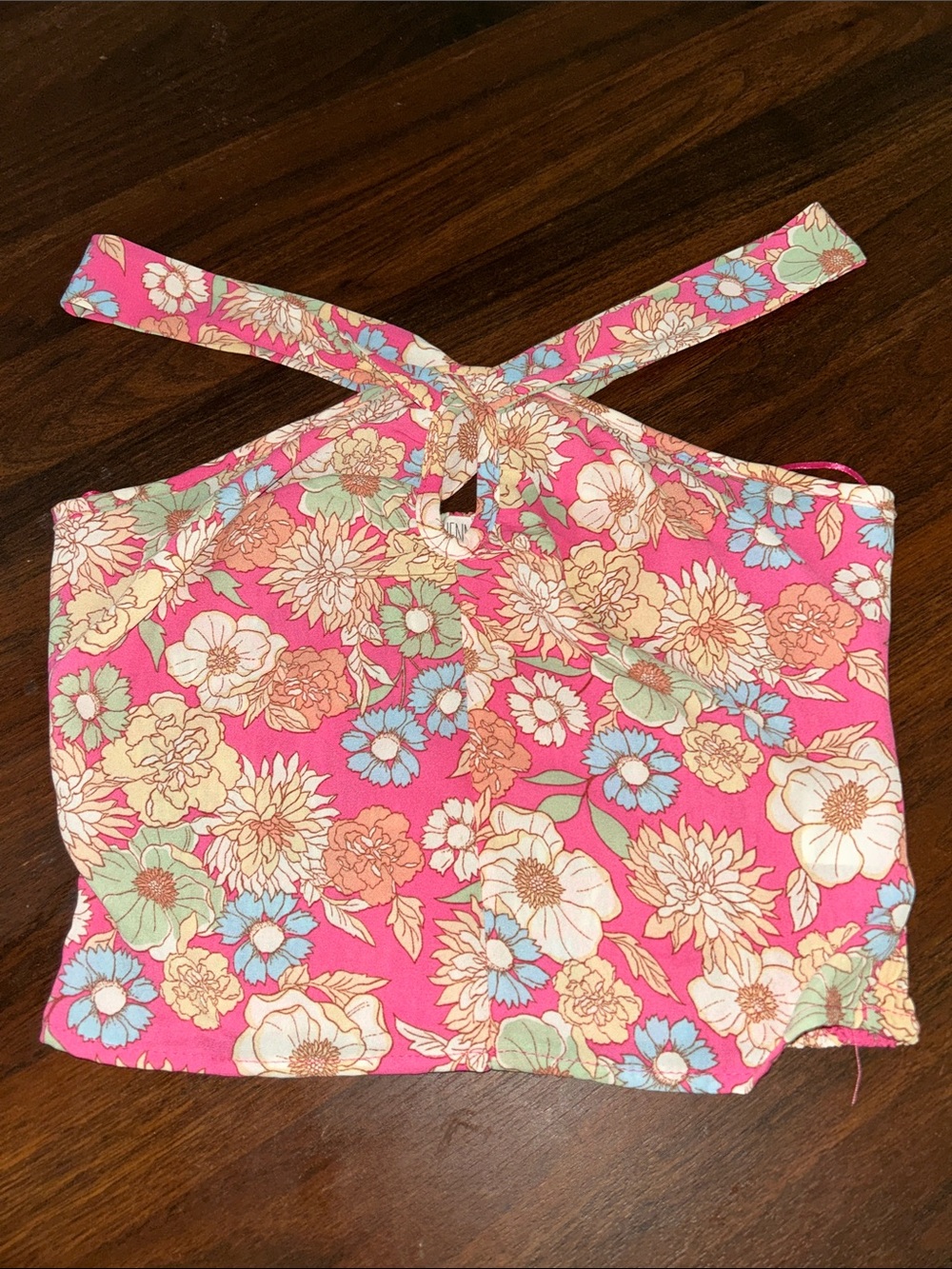 Floral Pink light weight Crop Top NWOT